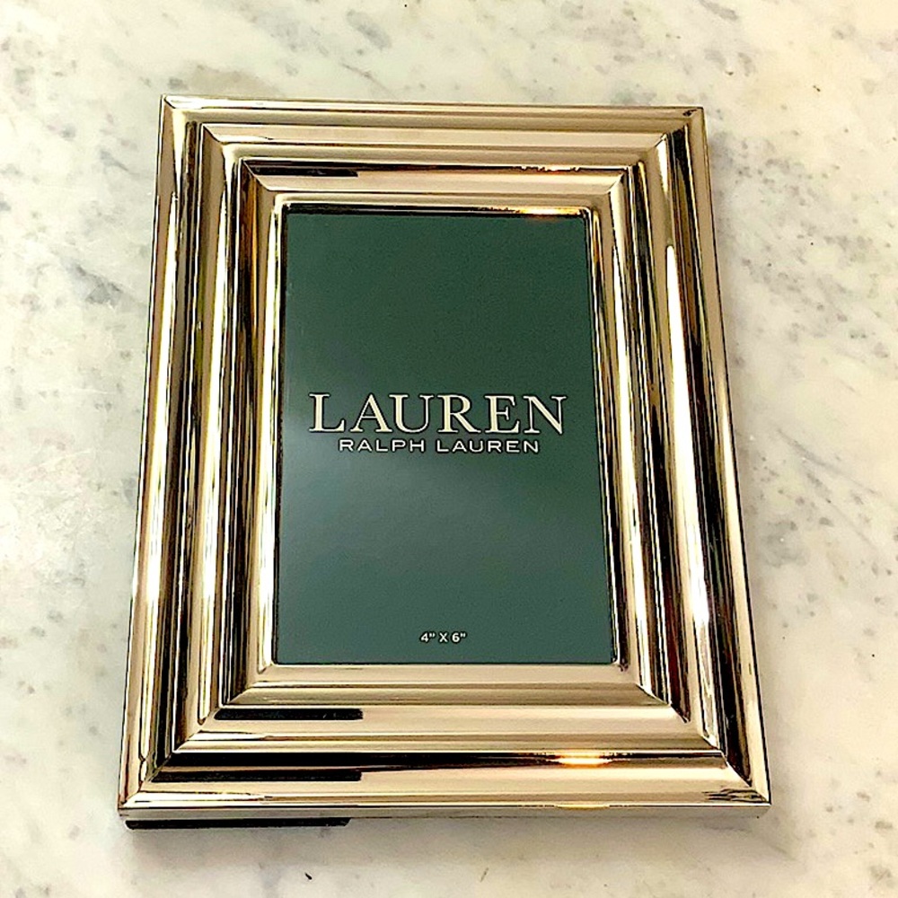 RALPH LAUREN PICTURE FRAME 4 BY 6  SILVER NEW - Picture 2 of 8